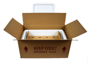 styrofoam shipper box open